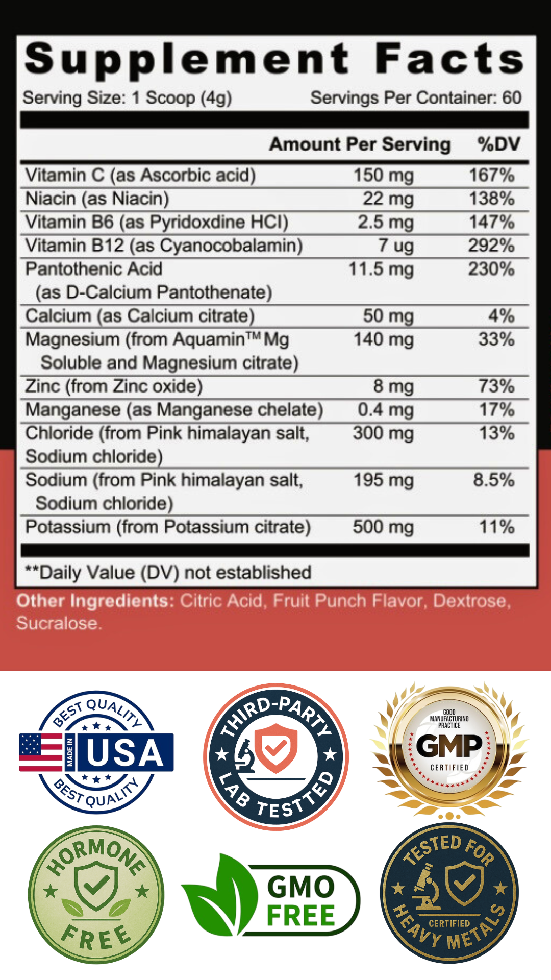 Rapid Hydration - 1350mg | 60 Servings | 3rd Party Lab-Tested + FREE GIFT