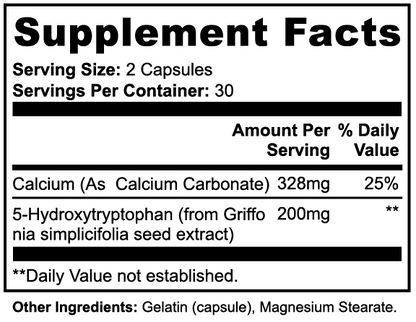 5-HTP (5-Hydroxytryptophan) | Mood & Stress | 60 Capsules