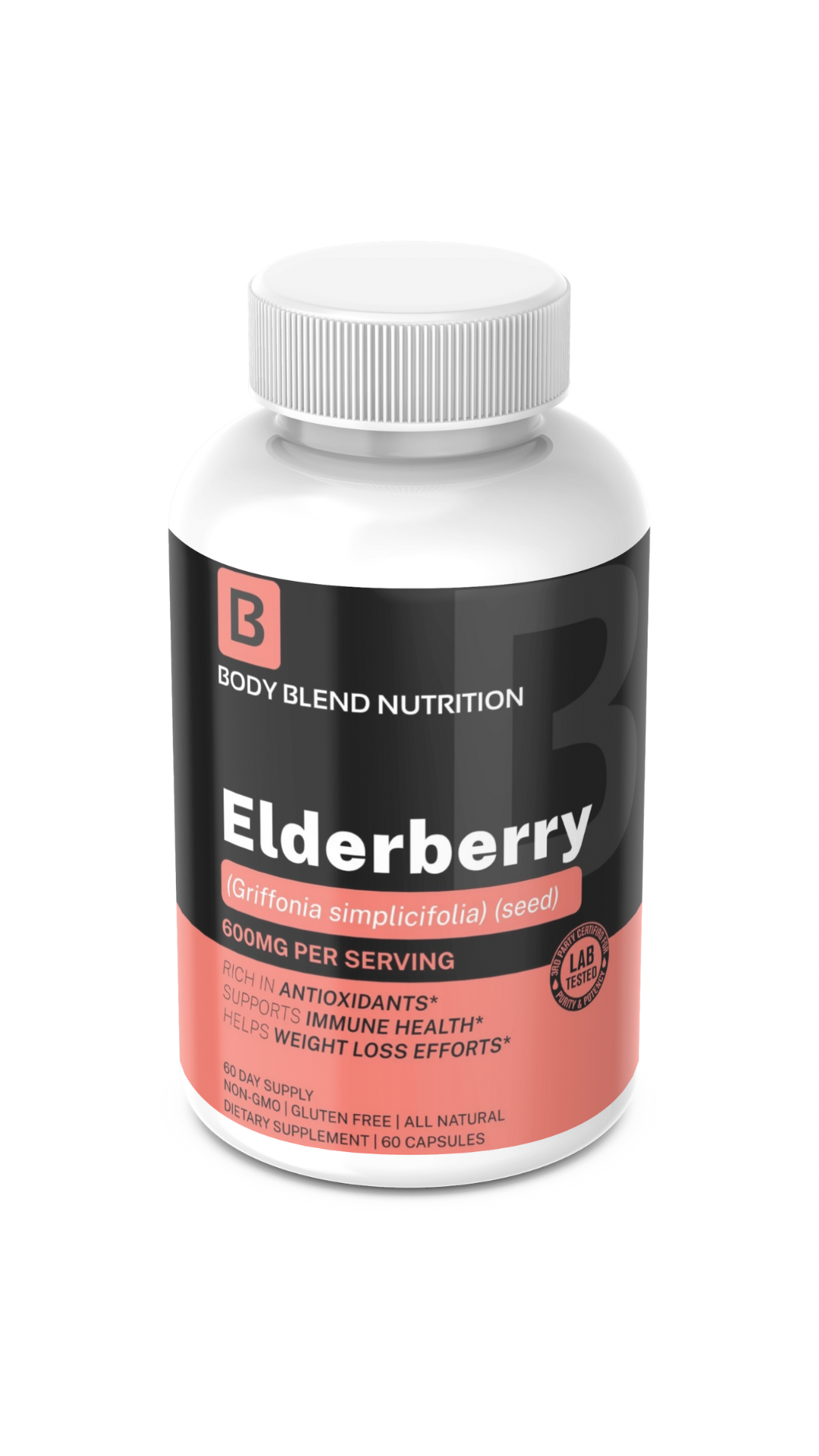 European Elderberry - 600mg | 60 Capsules | 3rd Party Lab-Tested