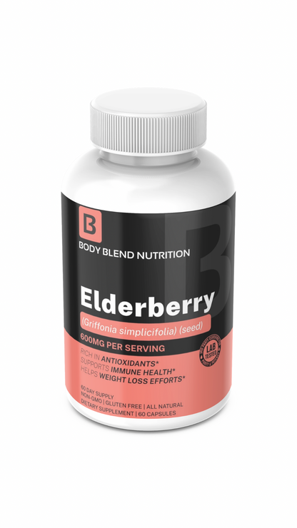 European Elderberry - 600mg | 60 Capsules | 3rd Party Lab-Tested